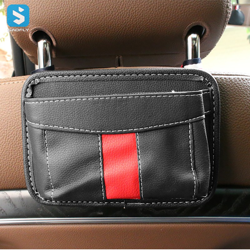 Car Adhesive multi-function net pocket storage hanging bag